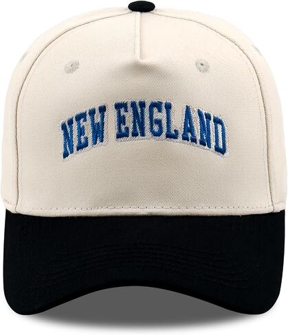 Two Tone Trucker Baseball Cap with Embroidered City Letters, Classic Cotton Hat for Men and Women Gift Ideas in Kuwait