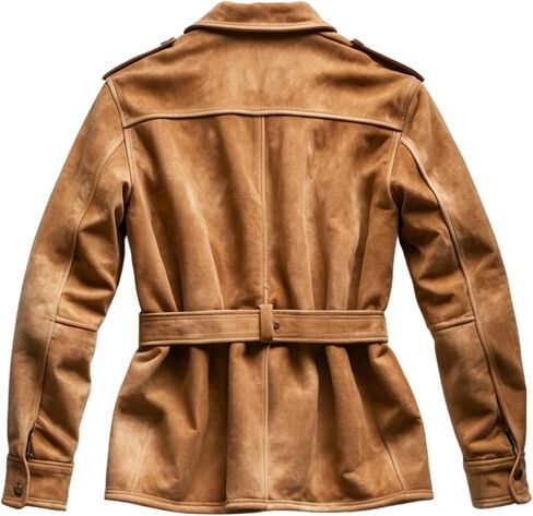 Classic Multi Pocket Belted Suede Safari Jacket Men Button Flap Pockets Epaulets Ideal Outdoor Urban Style in Saudi Arabia