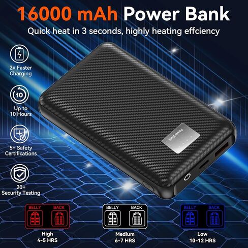 Men and Women Heated Fleece Vest with 16000 mAh Battery pack, 15 Heating Zones, Winter Electric Heating Vests in Saudi Arabia