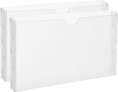 PATIKIL 3.5x2.4 Business Card Holder, 5Pcs PP Reusable Waterproof Display Landscape Door Wall Mount Design Posters for Cards, Small Paper Brochures, Clear in Kuwait