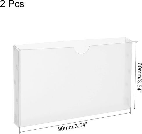 PATIKIL 3.5x2.4 Business Card Holder, 5Pcs PP Reusable Waterproof Display Landscape Door Wall Mount Design Posters for Cards, Small Paper Brochures, Clear in Kuwait
