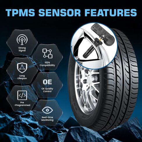 4Pcs TPMS Tire Pressure Sensor 13540600 fit for Chevy for GMC for Buick for Cadillac for Hummer for Pontiac for Saturn 315MHz Tire Pressure Monitoring Sensor 15254101,15922396,20923680,22853741 in Saudi Arabia