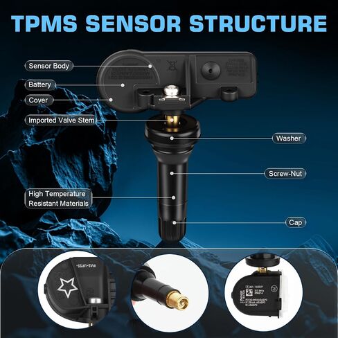 4Pcs TPMS Tire Pressure Sensor 13540600 fit for Chevy for GMC for Buick for Cadillac for Hummer for Pontiac for Saturn 315MHz Tire Pressure Monitoring Sensor 15254101,15922396,20923680,22853741 in Saudi Arabia