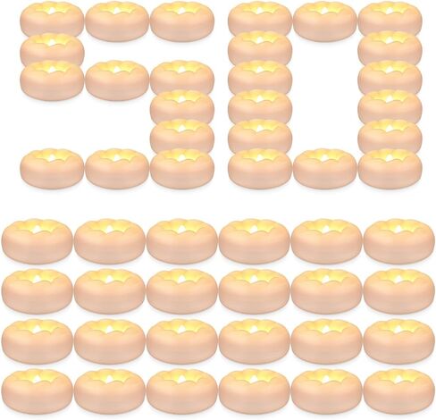 50 Pack of 2-Inch White Floating Candles - Ideal for Weddings, Home Décor, Spa Baths, and Romantic Settings. in Saudi Arabia