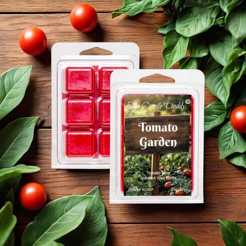 The Candle Daddy Tomato Garden - Tomato Vine Maximum Scented Wax Melt - 5 Pack - 10 Ounces - 30 Cubes in Kuwait