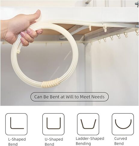 Curtain Track Flexible Bottom Track Set for Bed Curtains Blackout Bunk Bed Curtain Accessories 157 Inches (Front and Sides) in Saudi Arabia