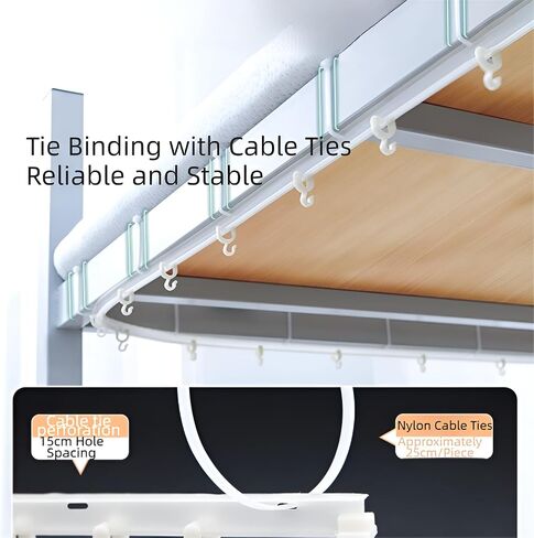 Curtain Track Flexible Bottom Track Set for Bed Curtains Blackout Bunk Bed Curtain Accessories 157 Inches (Front and Sides) in Saudi Arabia