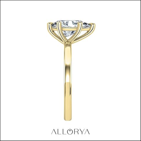 IGI Certified 2.00 Carat Pear Shape Lab Grown White Diamond Sparkling Solitaire Engagement Ring for Women in 10K Solid Gold in Saudi Arabia