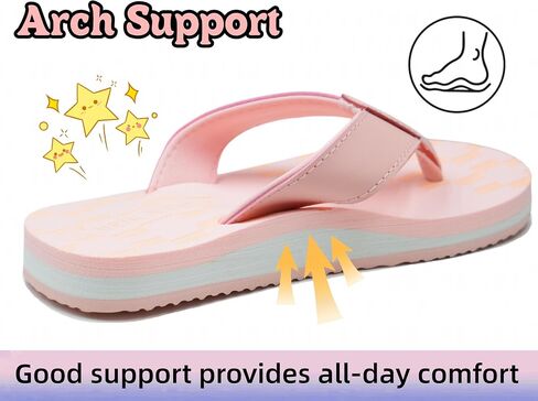 Meik Mangni Kids Boys Girls Arch Support Flip Flops Comfortable Cushion Thong Sandals Slip Resistant Summer Sandals Lightweight Quick Dry Slide Shower Shoes for Beach Swim Pool (Little Kid/Big Kid) in Saudi Arabia