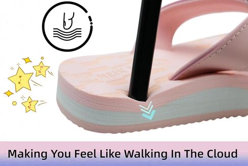 Meik Mangni Kids Boys Girls Arch Support Flip Flops Comfortable Cushion Thong Sandals Slip Resistant Summer Sandals Lightweight Quick Dry Slide Shower Shoes for Beach Swim Pool (Little Kid/Big Kid) in Saudi Arabia