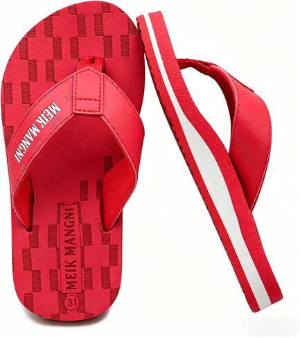Meik Mangni Kids Boys Girls Arch Support Flip Flops Comfortable Cushion Thong Sandals Slip Resistant Summer Sandals Lightweight Quick Dry Slide Shower Shoes for Beach Swim Pool (Little Kid/Big Kid) in Saudi Arabia