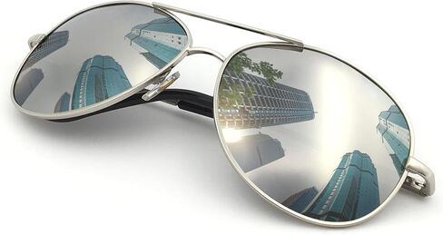 J+S Premium Classic Aviator Sunglasses, Polarized, 100% UV protection for Teen boys and girls or small faced women and men in Kuwait