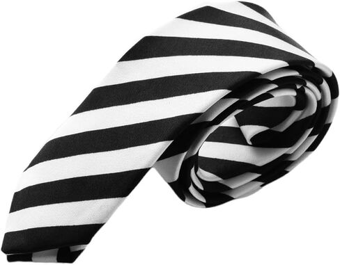 Black And White Striped Tie for Men Mens Formal Striped Necktie Neck Tie Cosplay Party Tie for Women Boys Mens Casual Tie Necktie Wedding Business Neck Ties for Men Mens Christmas Tie for Men Boys in Kuwait