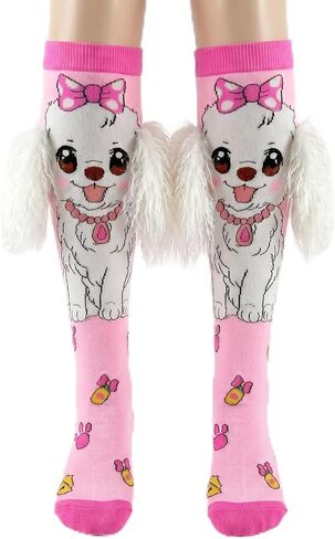 Crazy Socks for Girls Kids 3D Novelty Funny Silly Soft Knee-High Wacky Socks for Dance Gift Birthday Party in Kuwait