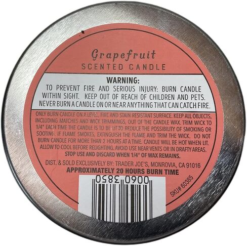 Trader Joe's Grapefruit Scented Candle (Pack of 2) in Saudi Arabia