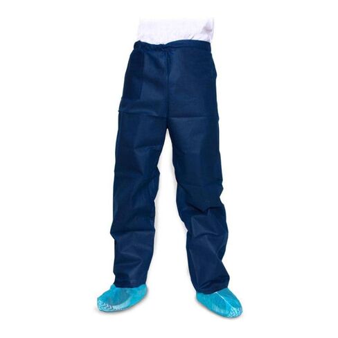 Dukal DUK 380M Polypropylene Scrub Pant, Disposable, Non-Sterile, Dark Blue, Medium (Pack of 50) in Kuwait