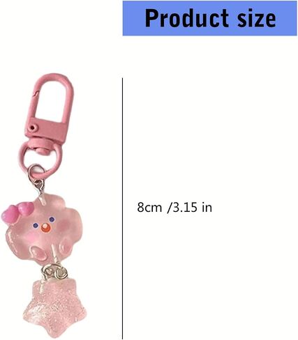 Lily Brown Pack of 5 Lovely Cartoon Clouds and Star Keychain Accessory Set for Girls and Children Jewelry Decoration Key in Saudi Arabia