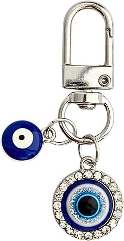 Blue Evil Eye Keychain Hamsa Hand Protection Keyring Good Luck Amulet for Purse Keys,Spiritual Gift for Women Men in Saudi Arabia