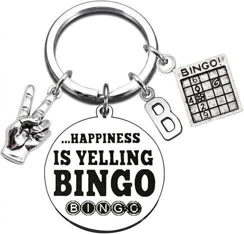 Bingo Keychain, Bingo Gifts for Women & Men, Funny Gifts for Bingo Lovers, Game Theme Bingo Accessories, Ornament Charms in Saudi Arabia