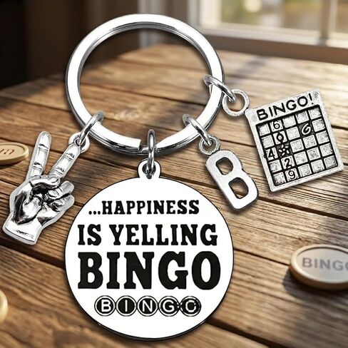Bingo Keychain, Bingo Gifts for Women & Men, Funny Gifts for Bingo Lovers, Game Theme Bingo Accessories, Ornament Charms in Saudi Arabia