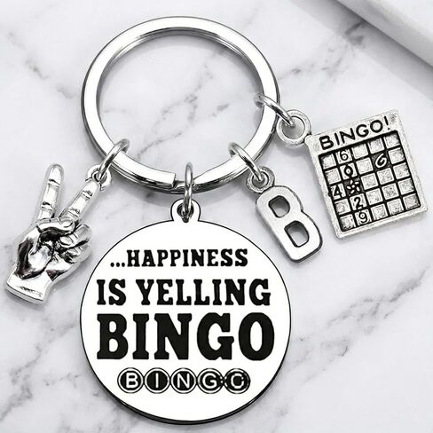 Bingo Keychain, Bingo Gifts for Women & Men, Funny Gifts for Bingo Lovers, Game Theme Bingo Accessories, Ornament Charms in Saudi Arabia
