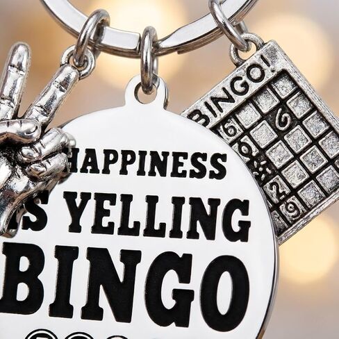 Bingo Keychain, Bingo Gifts for Women & Men, Funny Gifts for Bingo Lovers, Game Theme Bingo Accessories, Ornament Charms in Saudi Arabia