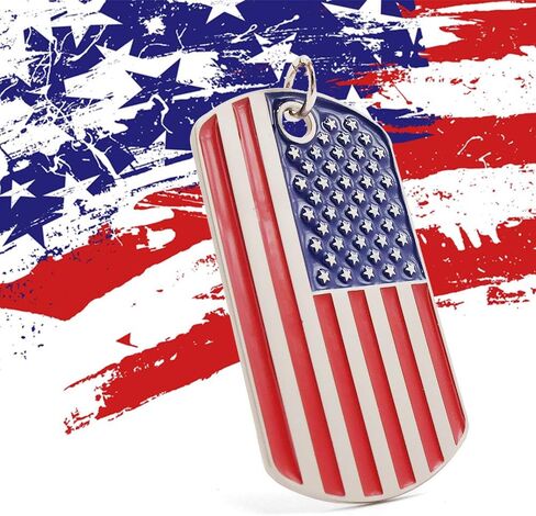 Official American Flag Keychains - Metal Key Rings Smooth Finish - USA Patriotic Flag Key Chain - Souvenir Gifts - Set of 4 in Saudi Arabia