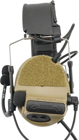 Hook & Loop Compatible with C2 C3 Tactical Headsets,Ear Cup Badge Holders(1 Pair) with Cable Management Strap in Saudi Arabia