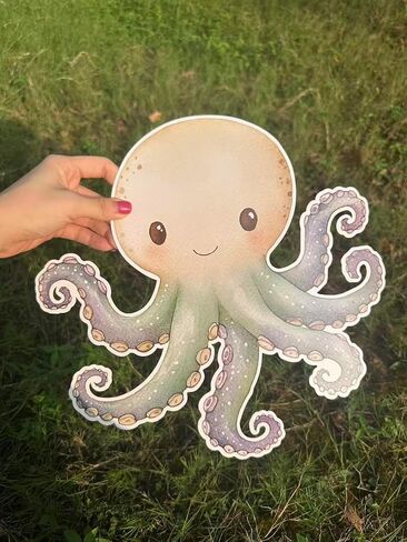 Large Under The Sea Cutouts with Stand, 12inch Ocean Birthday Party Decorations, Underwater Party Decorations, Baby Shower Supplies Cardboard Cutout Prop | 9PCS Stand Up Prop in Saudi Arabia