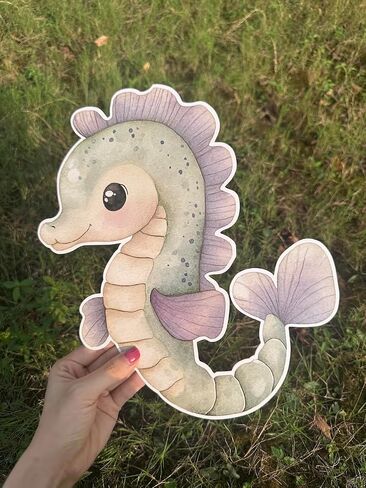 Large Under The Sea Cutouts with Stand, 12inch Ocean Birthday Party Decorations, Underwater Party Decorations, Baby Shower Supplies Cardboard Cutout Prop | 9PCS Stand Up Prop in Saudi Arabia