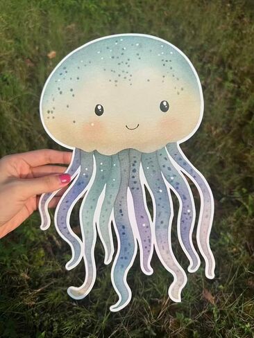 Large Under The Sea Cutouts with Stand, 12inch Ocean Birthday Party Decorations, Underwater Party Decorations, Baby Shower Supplies Cardboard Cutout Prop | 9PCS Stand Up Prop in Saudi Arabia