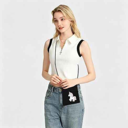 2-Pack Blank Canvas DIY Craft Double Zip Bags 15x19cm Crossbody Bag Small Sling Painting Bag Reusable Casual Shoulder Purse in Saudi Arabia
