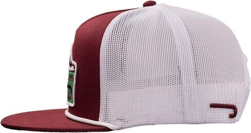 Lazy J Ranch Maroon & White Albany Classic Rope Trucker Hat - Adjustable Unisex Country Hats, Vintage Trucker Hat, Rope Hat in Saudi Arabia