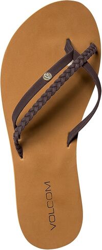 Volcom Women’s Thrills Sandals – Strappy Design with Comfort Foam Footbed for Beach and Everyday Wear, Brown, 9 in Kuwait