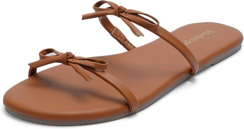 Modatope Womens Flat Sandals Cute Bow Sandals Fashion Slip On Summer Shoes in Saudi Arabia