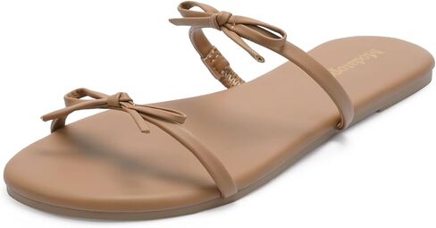 Modatope Womens Flat Sandals Cute Bow Sandals Fashion Slip On Summer Shoes in Saudi Arabia