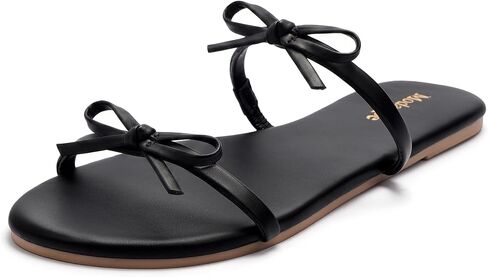 Modatope Womens Flat Sandals Cute Bow Sandals Fashion Slip On Summer Shoes in Saudi Arabia