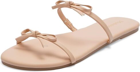 Modatope Womens Flat Sandals Cute Bow Sandals Fashion Slip On Summer Shoes in Saudi Arabia