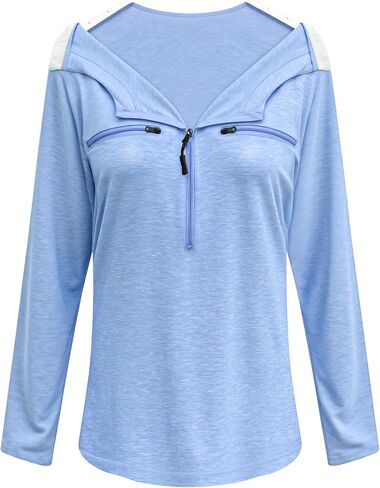 Chemo Port Shirts for Women Long Sleeve Post-Surgery Recovery with 2 Side Snaps Shoulder Surgery & Dialysis Recovery Shirts in Saudi Arabia