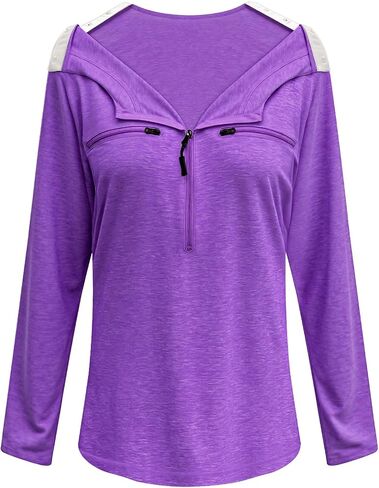 Chemo Port Shirts for Women Long Sleeve Post-Surgery Recovery with 2 Side Snaps Shoulder Surgery & Dialysis Recovery Shirts in Saudi Arabia
