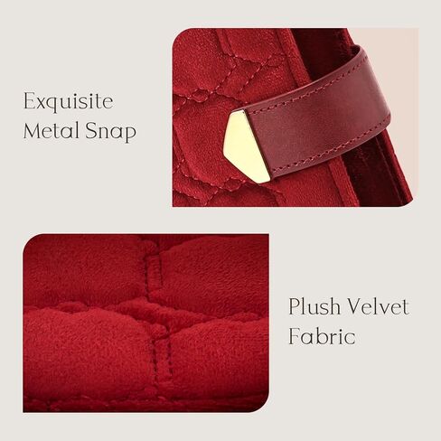 CASEGRACE Travel Jewelry Organizer Case, Portable Jewelry Storage Book with Clear Zipper Velvet Jewelry Pouch Bag, Velvet Travel Jewelry Box for Women, Christmas Gift, Red in Saudi Arabia