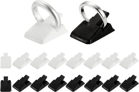 MECCANIXITY 36Pcs Plastic Ring Display Clip, Small Jewelry Display Stand for Nightstand Bedroom Decorative Jewelry Storage Organizer, Black in Kuwait