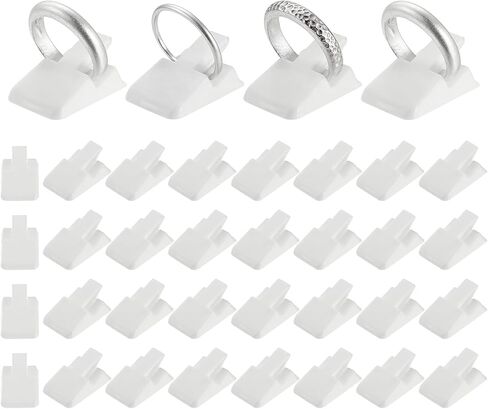 MECCANIXITY 36Pcs Plastic Ring Display Clip, Small Jewelry Display Stand for Nightstand Bedroom Decorative Jewelry Storage Organizer, Black in Kuwait