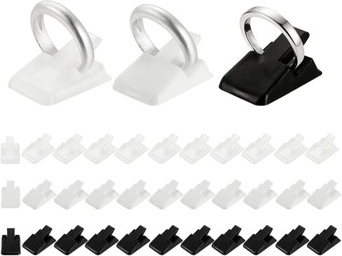 MECCANIXITY 36Pcs Plastic Ring Display Clip, Small Jewelry Display Stand for Nightstand Bedroom Decorative Jewelry Storage Organizer, Black in Kuwait