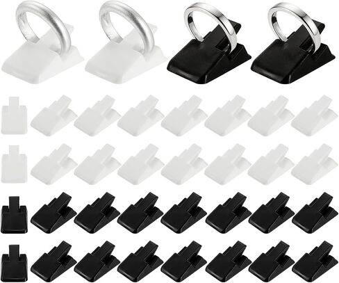 MECCANIXITY 36Pcs Plastic Ring Display Clip, Small Jewelry Display Stand for Nightstand Bedroom Decorative Jewelry Storage Organizer, Black in Kuwait