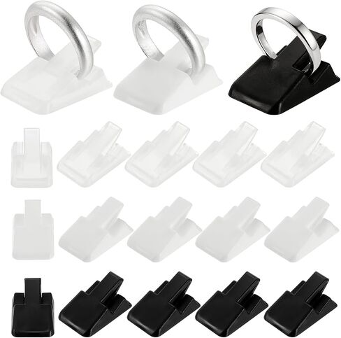 MECCANIXITY 36Pcs Plastic Ring Display Clip, Small Jewelry Display Stand for Nightstand Bedroom Decorative Jewelry Storage Organizer, Black in Kuwait