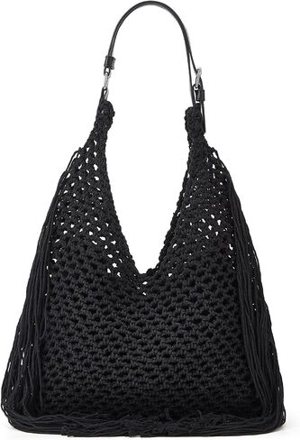 Summer Crochet Shoulder Bags for Women Fringe Hollow Woven Hobo Tote Handbag Large Fashion Travel Beach Purse in Saudi Arabia
