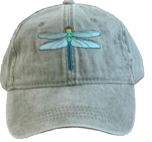 Tom's Bird Feeders Dragonfly Embroidered Cotton Cap Green in Kuwait
