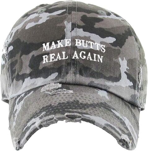 Make Butts Real Again Vintage Baseball Cap Embroidered Cotton Adjustable Distressed Dad Hat in Kuwait