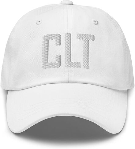 CLT Airport Code Embroidered Dad Hat | White Thread in Kuwait